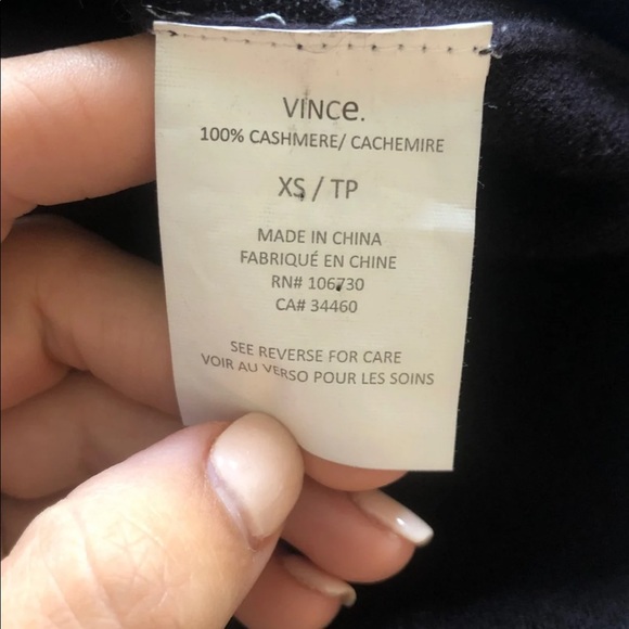 SOLD ON MERCARI Vince cashmere v-neck sweater - Picture 4 of 4